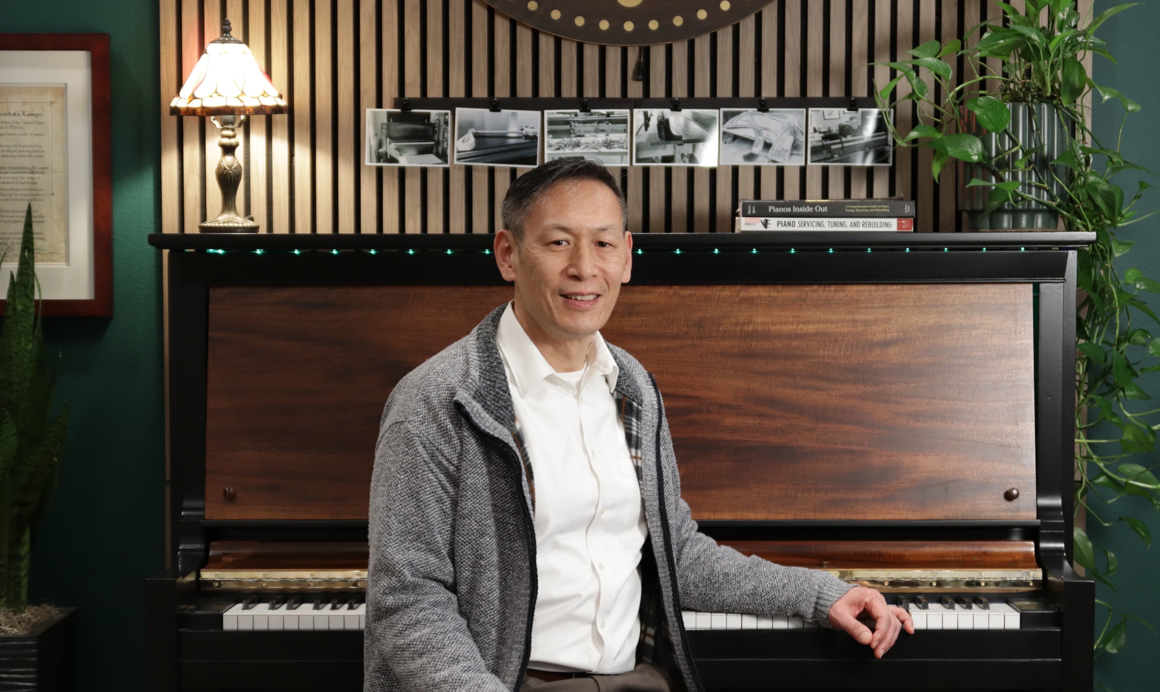 Emery Wang at the piano