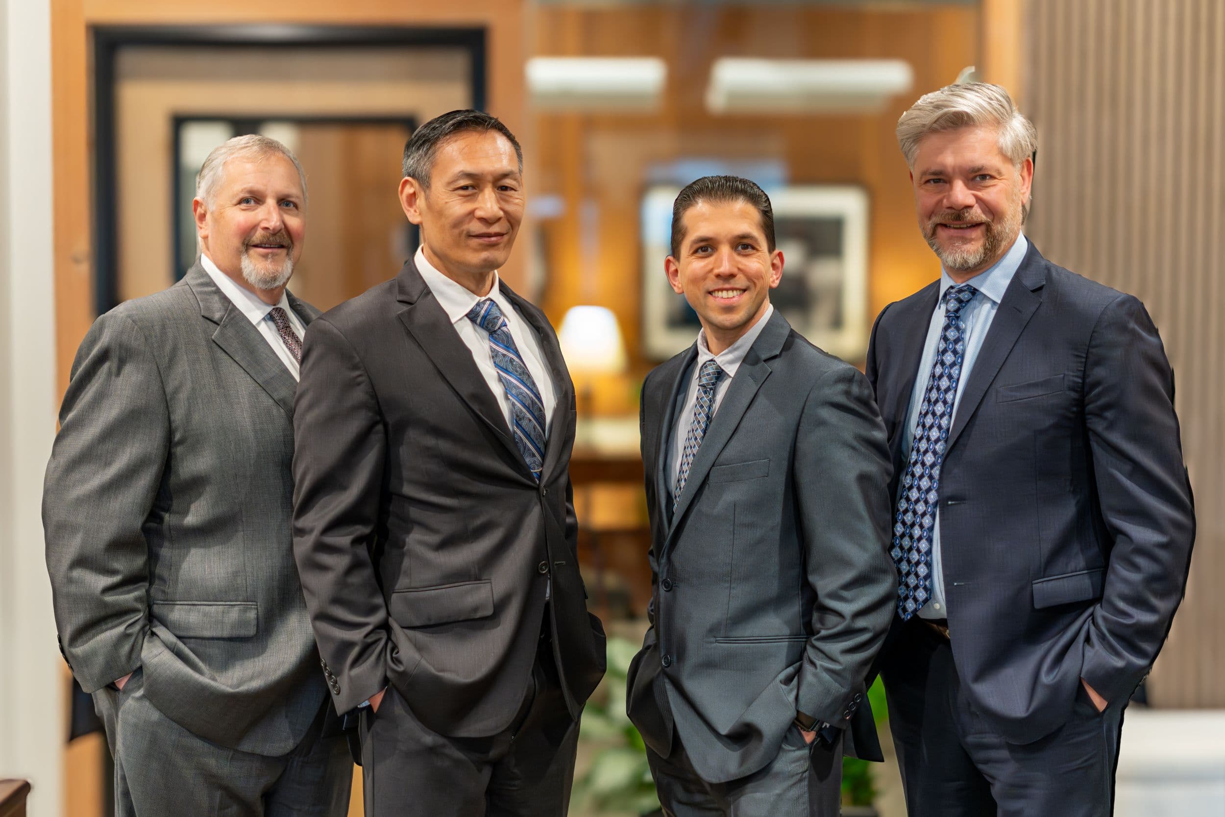 The partners of Vames Wang Sosa Hood, a veteran-owned Oregon law firm